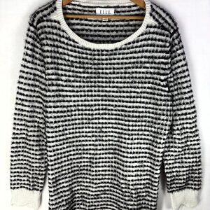 Elle Black White Knit Sweater